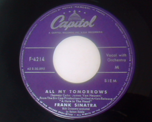 Accords et paroles All My Tomorrows Frank Sinatra