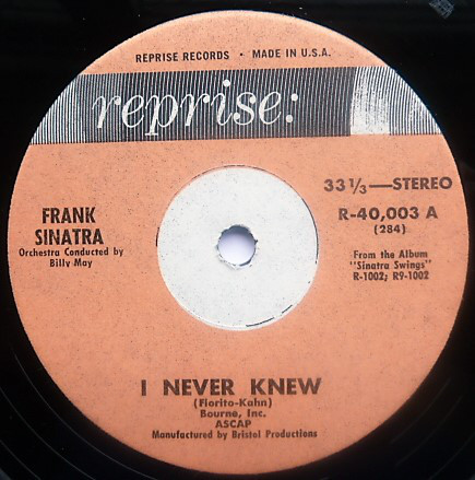 Accords et paroles Don't Be That Way Frank Sinatra