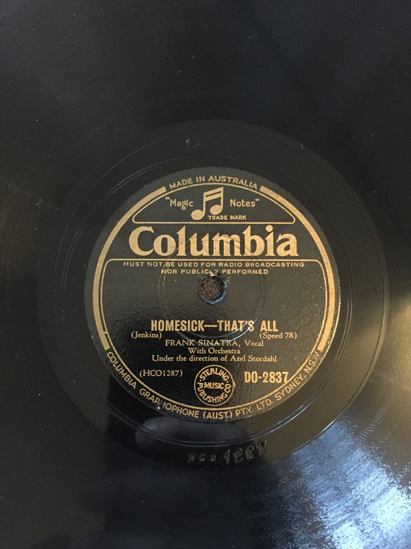 Accords et paroles Homesick, Thats All Frank Sinatra