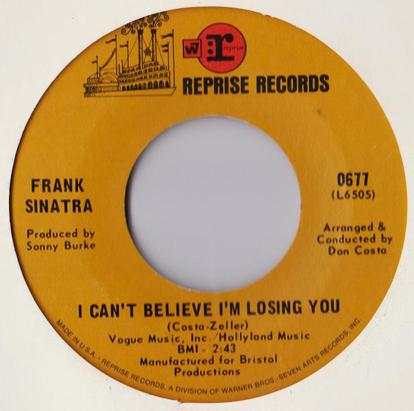 Accords et paroles I Can't Believe I'm Losing You Frank Sinatra