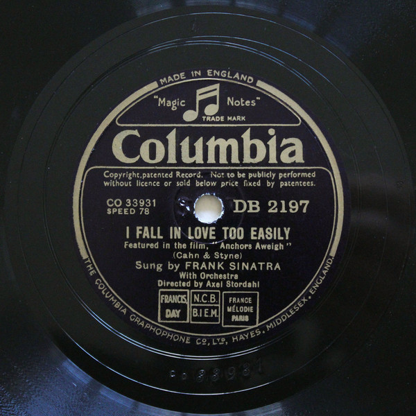 Accords et paroles I Fall In Love Too Easily Frank Sinatra