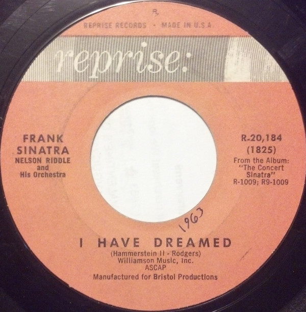 Accords et paroles I Have Dreamed Frank Sinatra