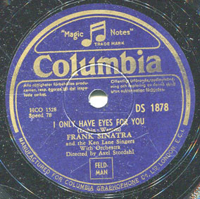 Accords et paroles I Only Have Eyes For You Frank Sinatra