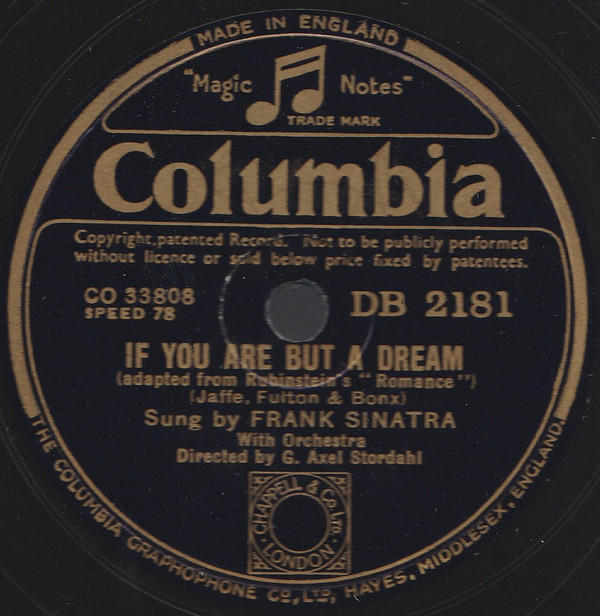 Accords et paroles If You Are But A Dream Frank Sinatra