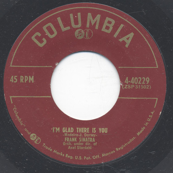 Accords et paroles I'm Glad There Is You Frank Sinatra