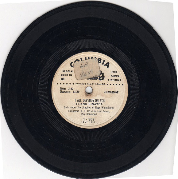 Accords et paroles It All Depends On You Frank Sinatra