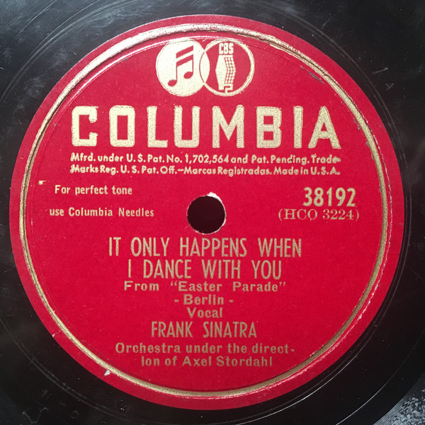 Accords et paroles It Only Happens When I Dance With You Frank Sinatra