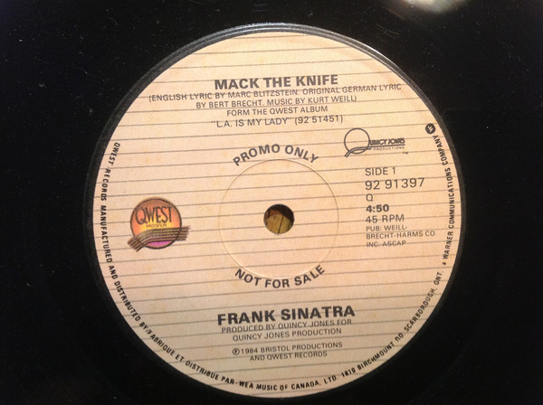 Accords et paroles Mack The Knife Frank Sinatra