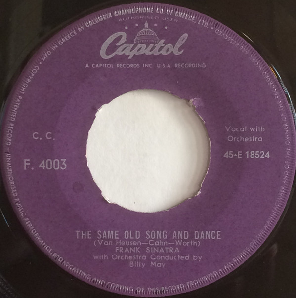 Accords et paroles The Same Old Song And Dance Frank Sinatra