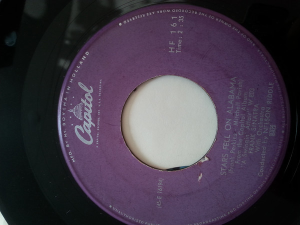 Accords et paroles Stars Fell On Alabama Frank Sinatra