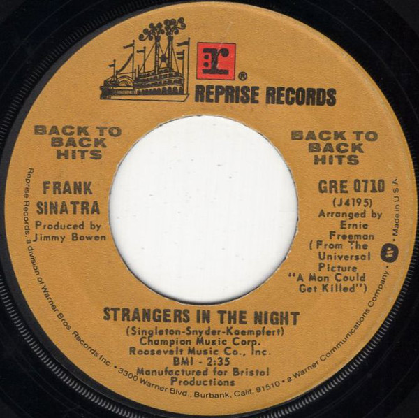 Accords et paroles Strangers In The Night Frank Sinatra