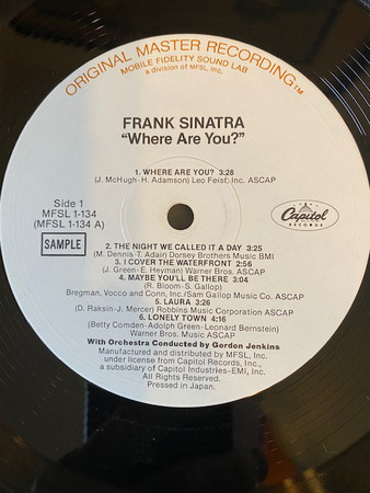 Accords et paroles Where Are You Frank Sinatra