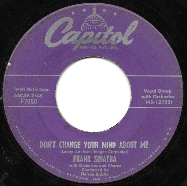 Accords et paroles Why Should I Cry Over You Frank Sinatra