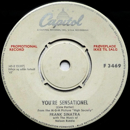Accords et paroles Youre Sensational Frank Sinatra