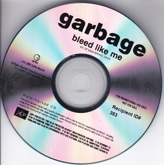 Accords et paroles Bleed Like Me Garbage