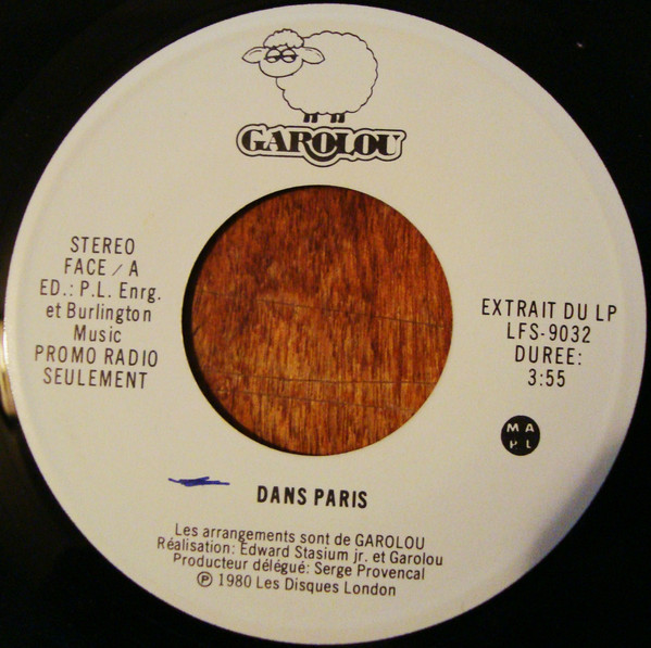 Accords et paroles Dans Paris Garolou