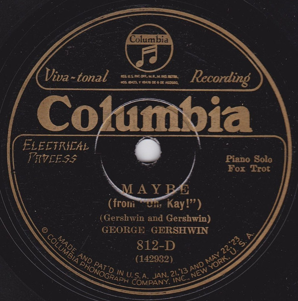 Accords et paroles Maybe George Gershwin
