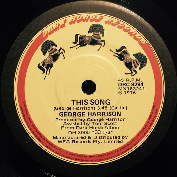 Accords et paroles This Song George Harrison