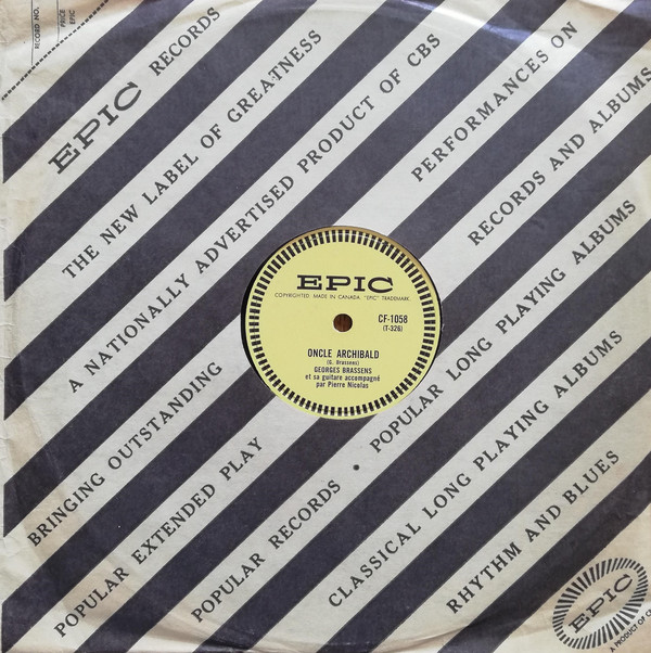 Accords et paroles Oncle Archibald Georges Brassens