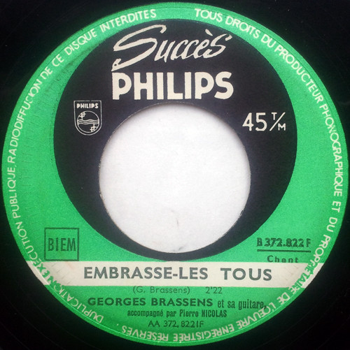 Accords et paroles Pénélope Georges Brassens