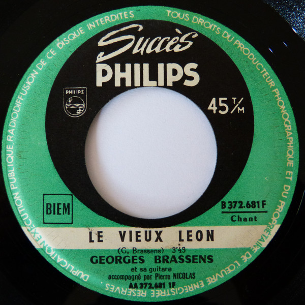 Accords et paroles Le vieux Léon Georges Brassens