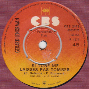 Accords et paroles Si tu ne me laisses pas tomber Gérard Lenorman