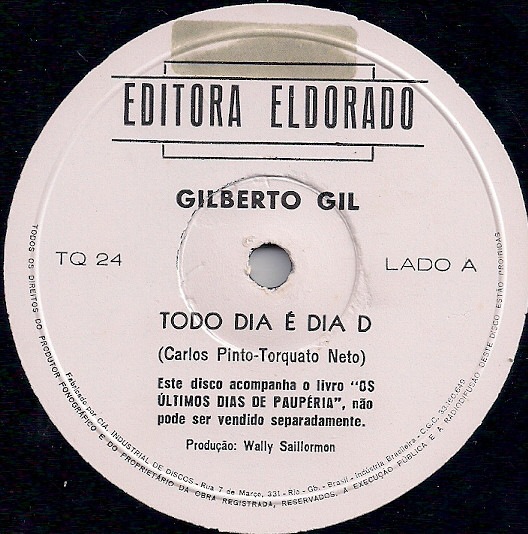Accords et paroles Todo Dia É Dia D Gilberto Gil