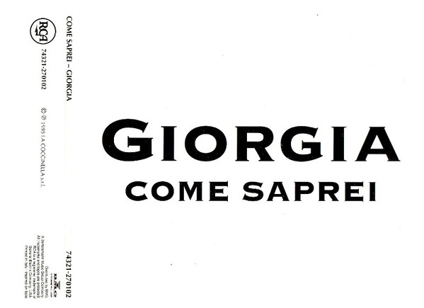 Accords et paroles Come Saprei Giorgia