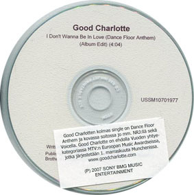 Accords et paroles I Dont Wanna Be In Love Good Charlotte