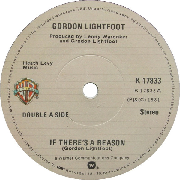 Accords et paroles If Theres A Reason Gordon Lightfoot