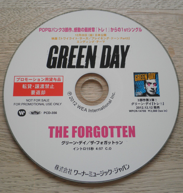 Accords et paroles The Forgotten Green Day