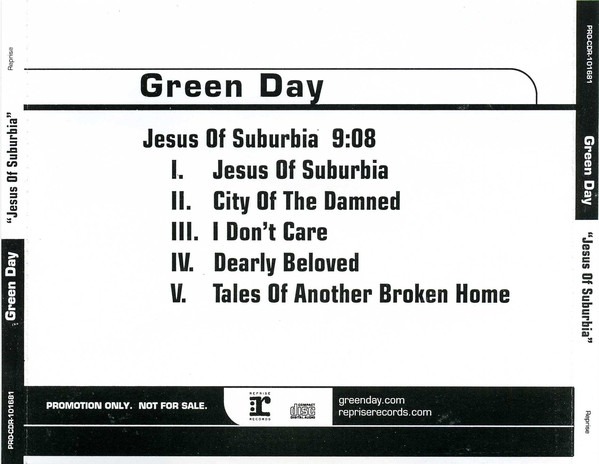 Accords et paroles Jesus of Suburbia Green Day