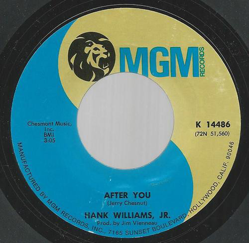 Accords et paroles After You Hank Williams, Jr.