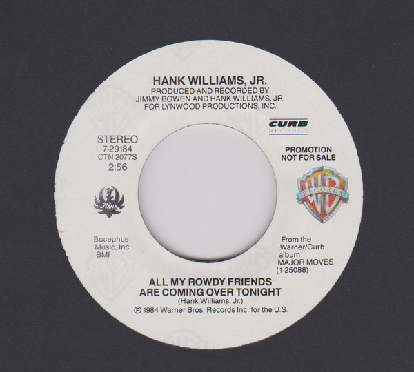 Accords et paroles All My Rowdy Friends Are Comin' Over Tonight Hank Williams, Jr.