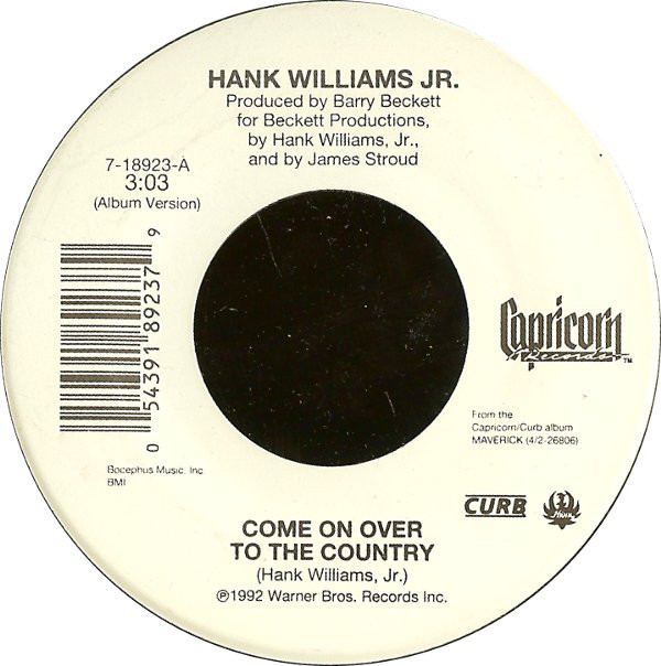 Accords et paroles Come On Over To The Country Hank Williams, Jr.