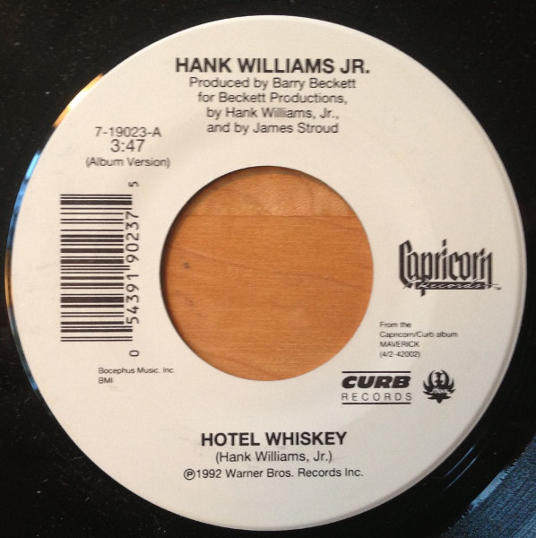 Accords et paroles Hotel Whiskey Hank Williams, Jr.