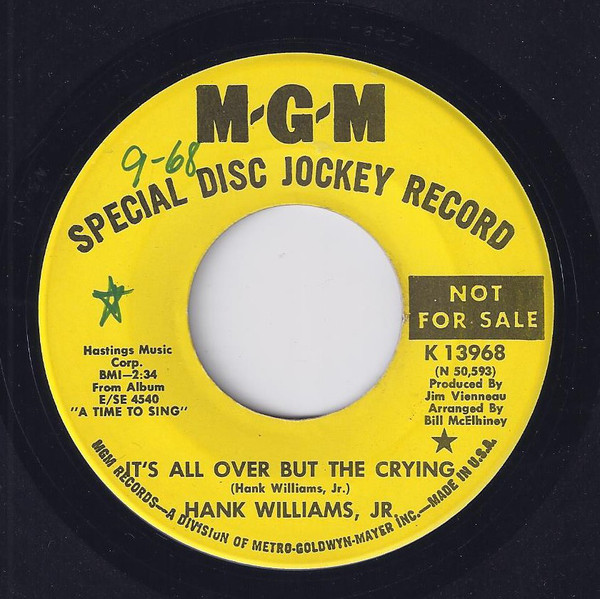 Accords et paroles It's All Over But The Crying Hank Williams, Jr.