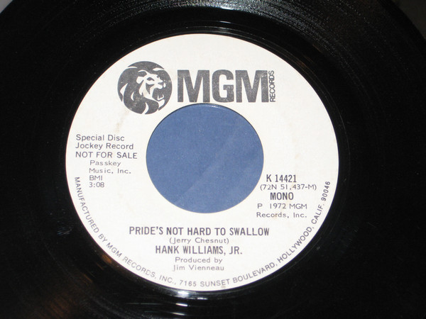 Accords et paroles Pride's Not Hard To Swallow Hank Williams, Jr.
