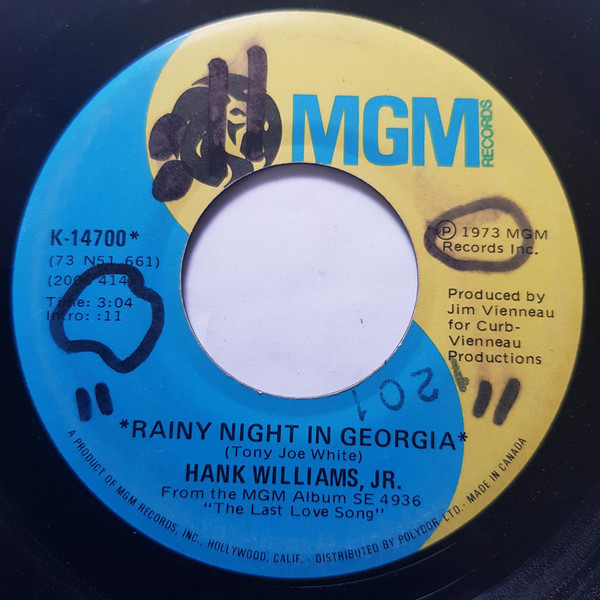 Accords et paroles Rainy Night In Georgia Hank Williams, Jr.