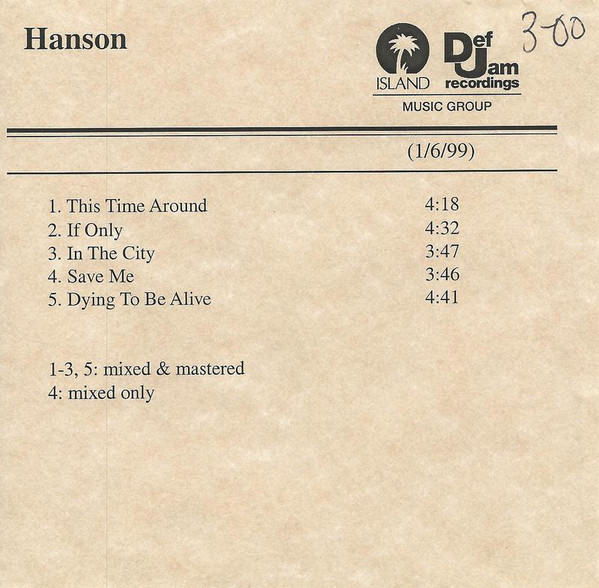 Accords et paroles This Time Around Hanson