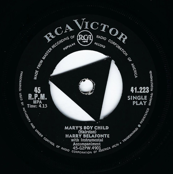Accords et paroles Mary's Boy Child Harry Belafonte