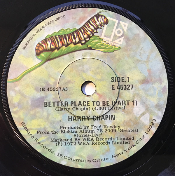Accords et paroles Better Place To Be Harry Chapin