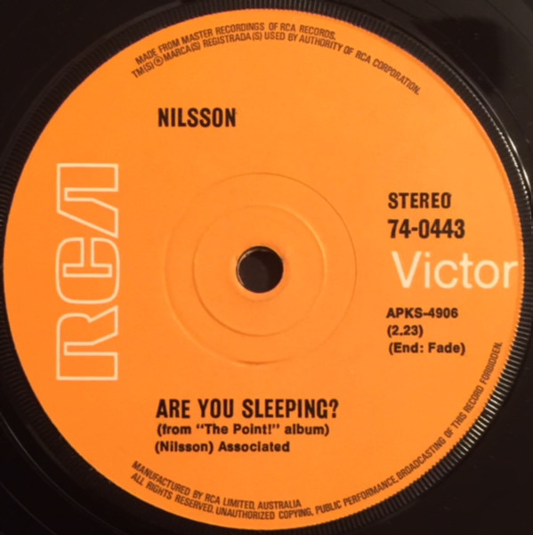 Accords et paroles Are You Sleeping Harry Nilsson