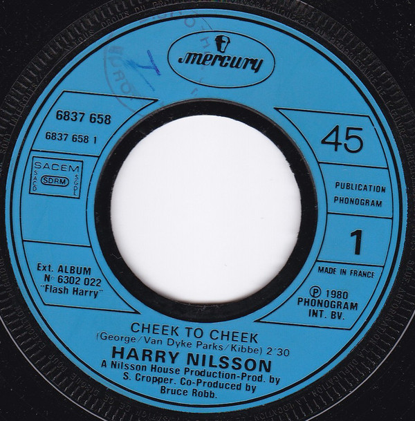 Accords et paroles Cheek to Cheek Harry Nilsson