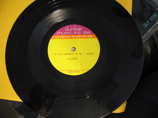 Accords et paroles I Said Goodbye To Me Harry Nilsson