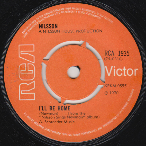 Accords et paroles Ill Be Home Harry Nilsson