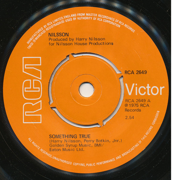 Accords et paroles Something True Harry Nilsson