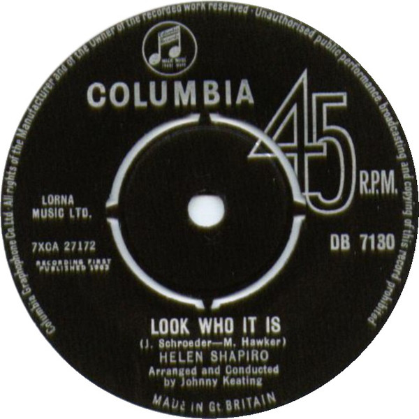 Accords et paroles Look Who It Is Helen Shapiro