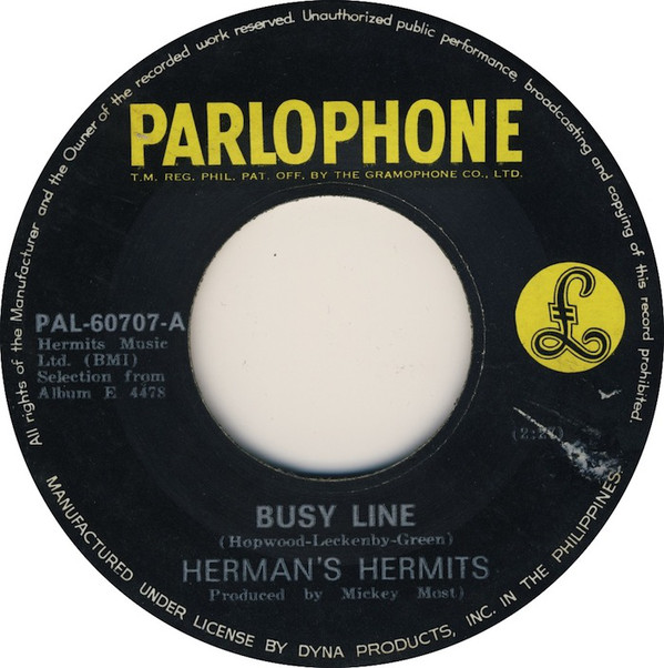 Accords et paroles Busy Line Herman's Hermits
