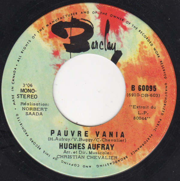 Accords et paroles Pauvre Vania Hugues Aufray